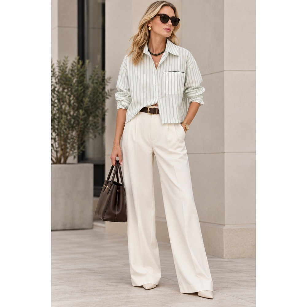 NWT Tuckernuck Pomander Place Matilde Whipstitch Striped Blouse (MSRP: $148) XL